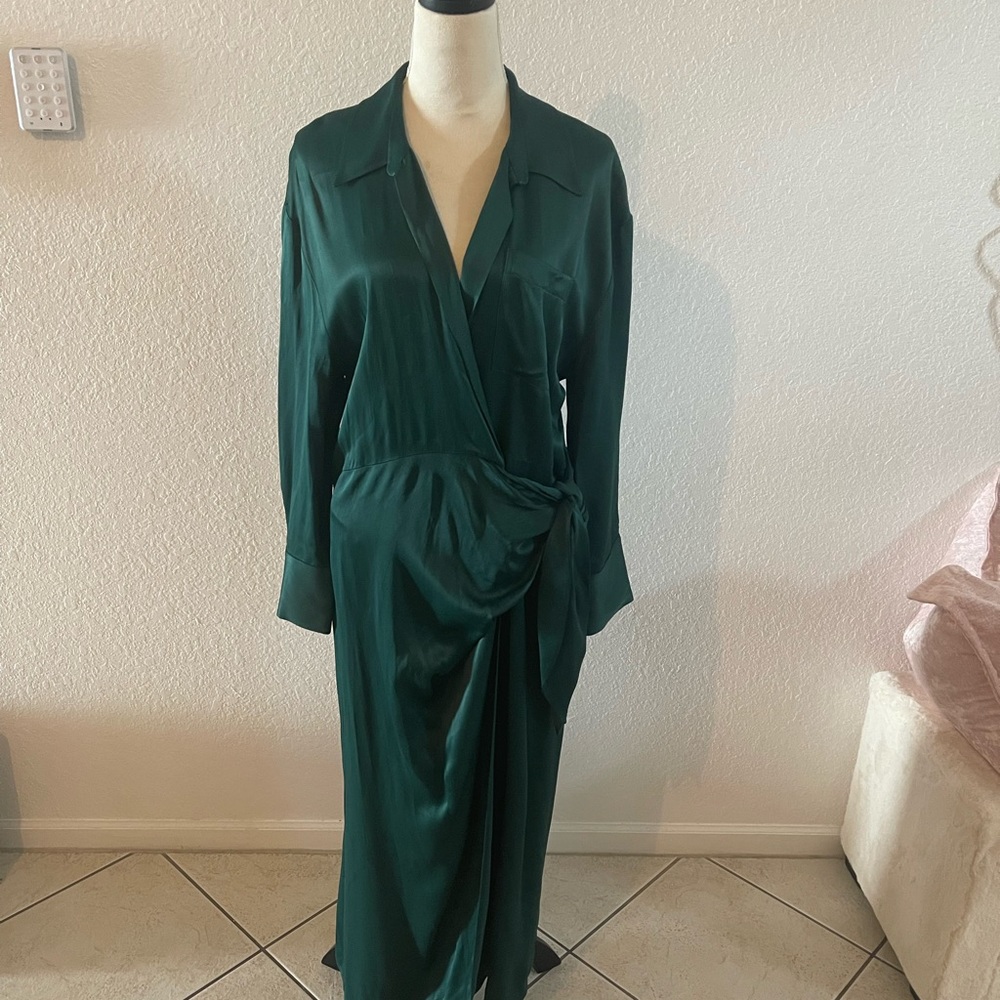 Zara green maxi dress